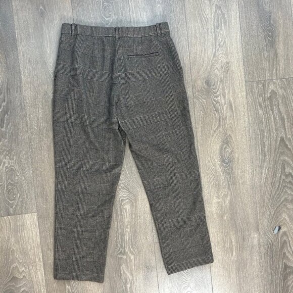 Aritzia Wilfred Gimont Pant Plaid Wool Crop Trousers Straight Leg checkered 6 - Picture 15 of 16